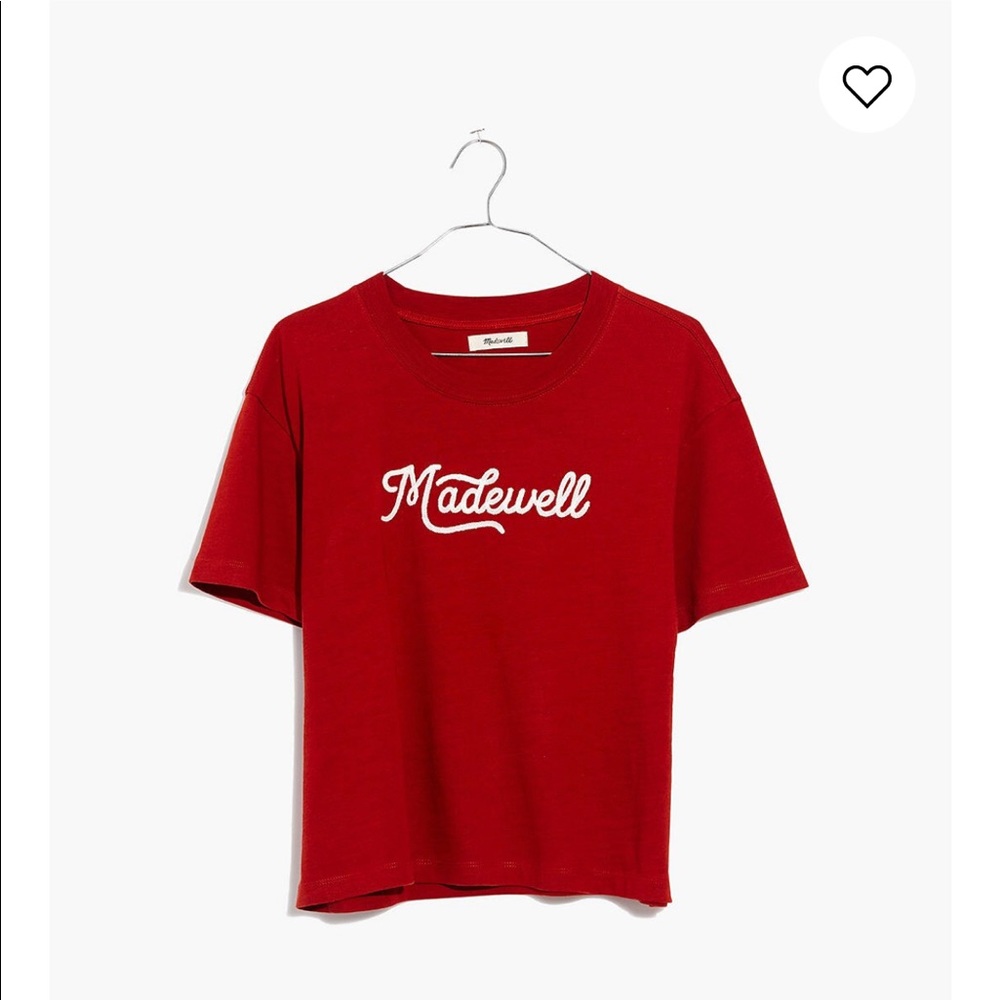 SOLD | Embroidered Madewell Easy Crop Tee